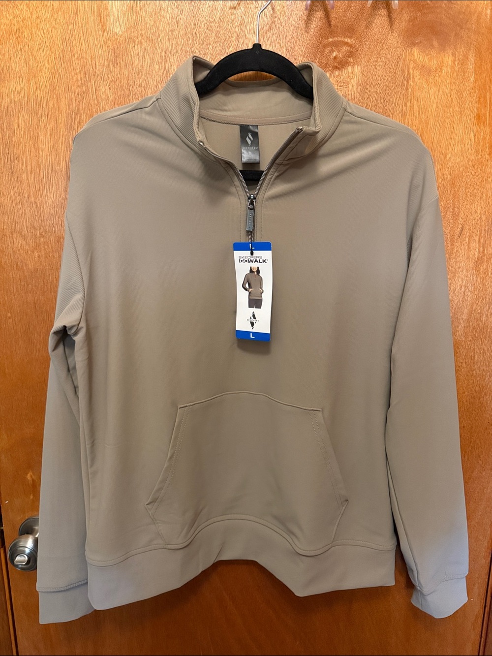 Sketchers women’s  Quarter-Zip Pullover Jacket in Taupe
